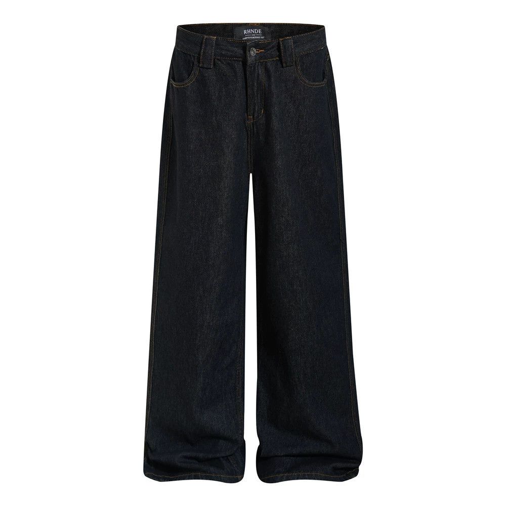 Vintage Men's American retro simple casual loose wide-leg jeans Size US 32 / EU 48 - 1 Thumbnail