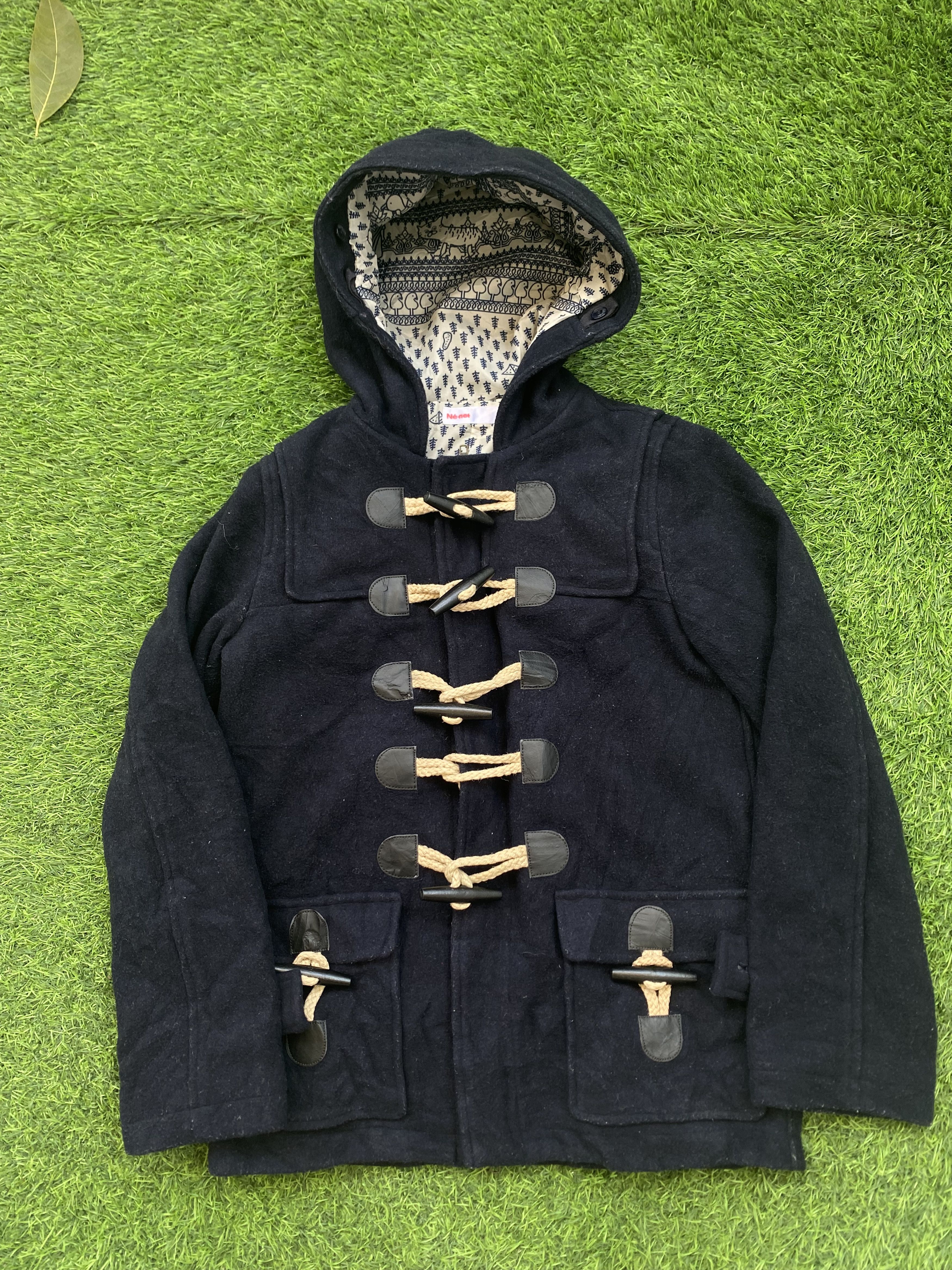 Issey Miyake × Ne-Net Vintage Ne-net by Issey Miyake Wool Duffle Coat Hoddie Size M / US 6-8 / IT 42-44 - 1 Thumbnail