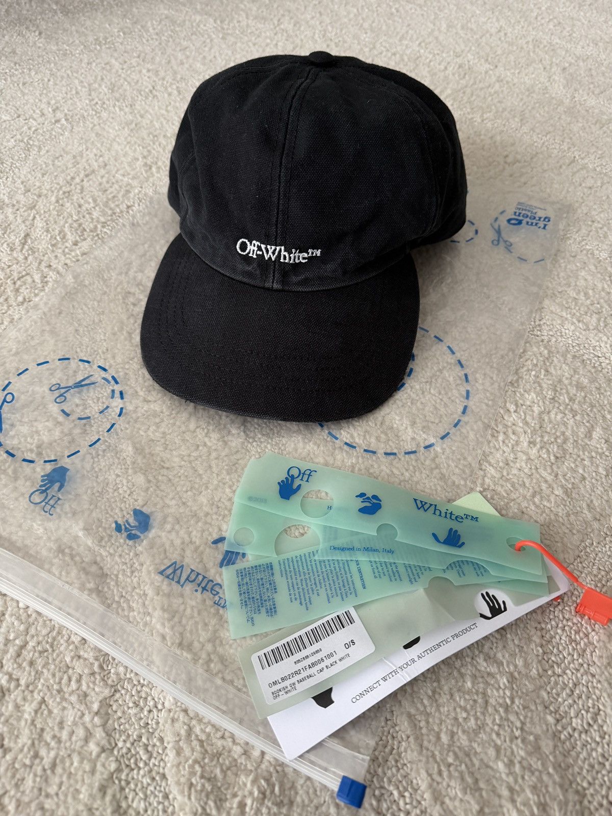 Off-White Off White Baseball Cap in Washed Black Size ONE SIZE - 1 Thumbnail