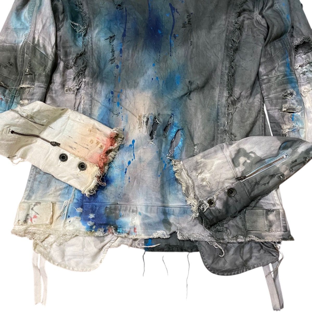 Le Grande Bleu (L.G.B.) Rare!! Le Grande Bleu LGB Burn & Ash Denim Jacket Size US M / EU 48-50 / 2 - 13 Thumbnail