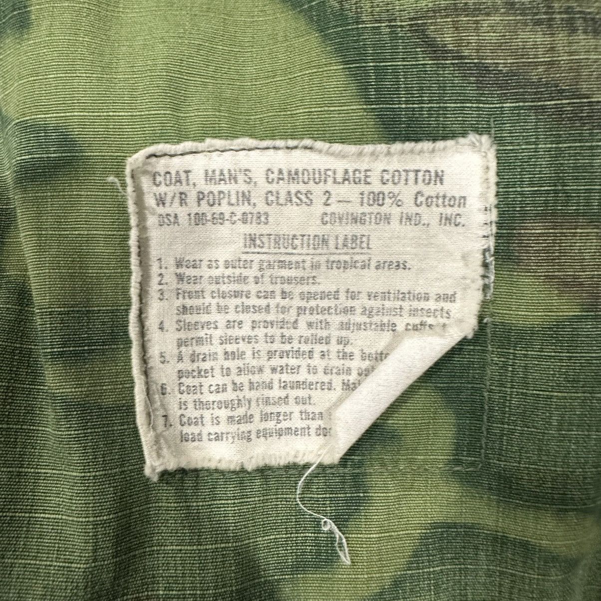 Vintage ORIGINAL 60s US MILITARY JUNGLE JACKET CAMOUFLAGE ERDL Size US M / EU 48-50 / 2 - 5 Thumbnail