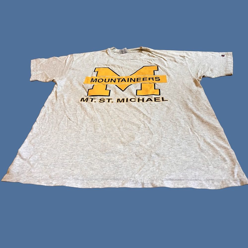 Champion VINTAGE Champion Mt. St. Michael Mountaineers Shirt Mens XL Grey Bronx 90s Size US XL / EU 56 / 4 - 1 Thumbnail