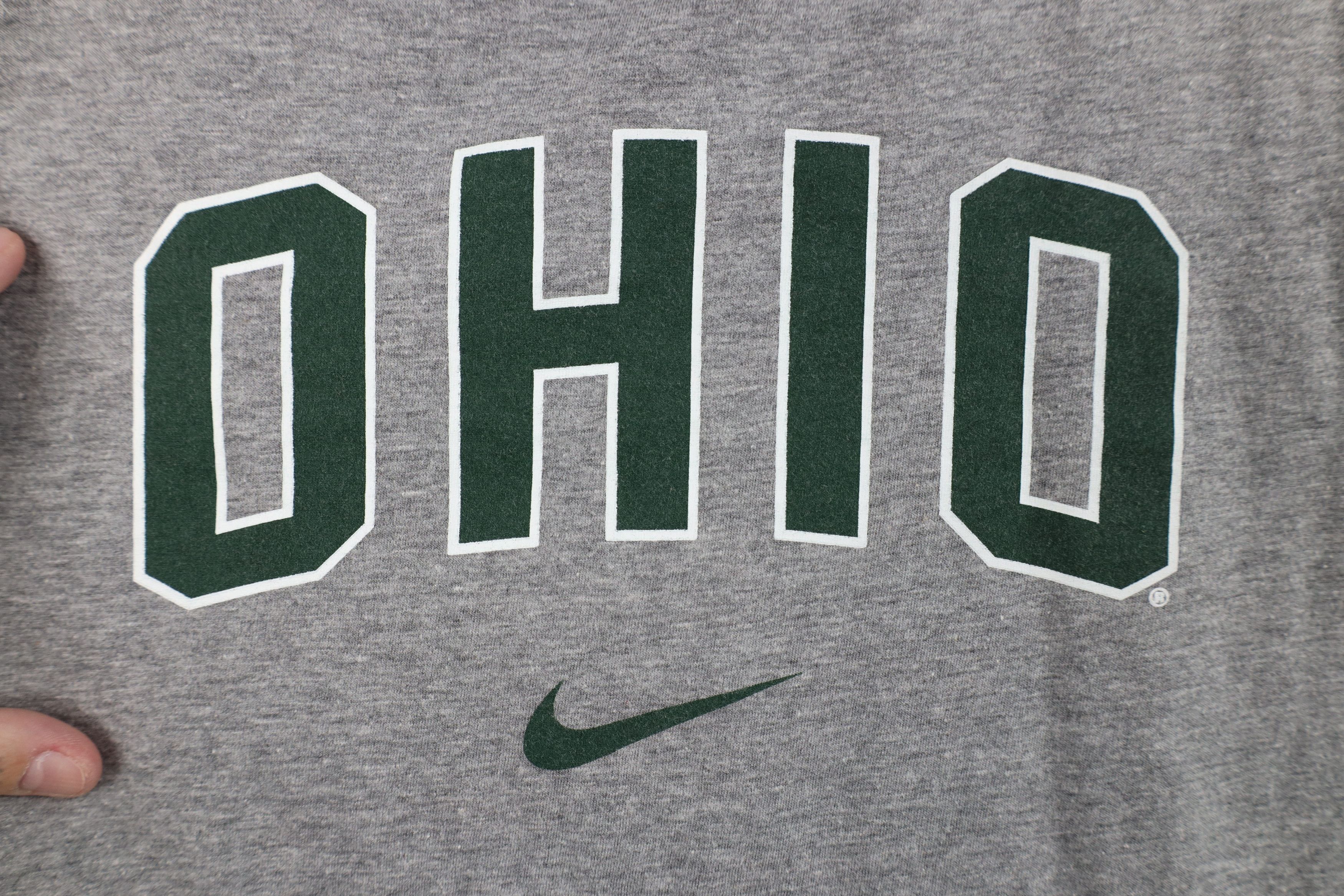 Nike Nike Center Swoosh Ohio University T-Shirt Heather Gray Size US L / EU 52-54 / 3 - 4 Thumbnail