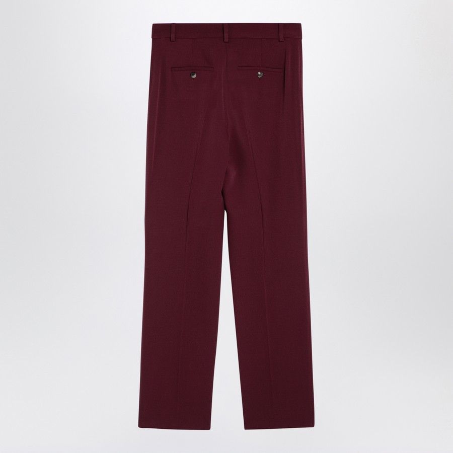 Max Mara o1d2blof0824 Wool Trousers in Bordeaux Size 28" / US 6 / IT 42 - 2 Thumbnail