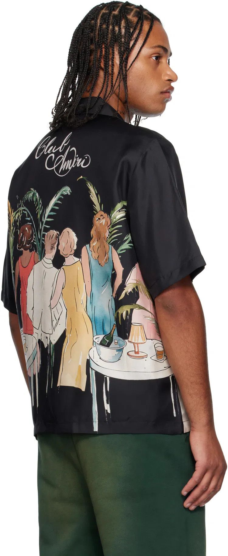 Amiri o1h1sh11225 Bar Scene Bowling Shirt in Black Size US XL / EU 56 / 4 - 5 Thumbnail