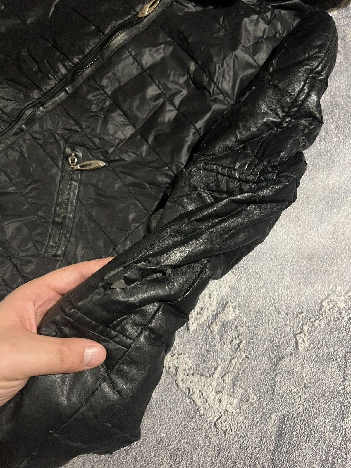 Vintage Designer Leather Jacket Faded / Distressed Number Nine Style Size US S / EU 44-46 / 1 - 4 Thumbnail