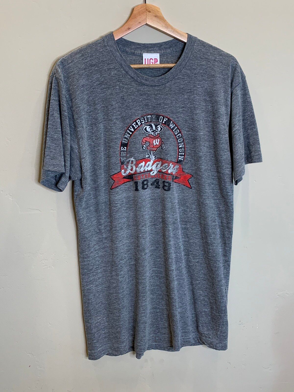 Vintage *RARE* Vintage Wisconsin Badgers Single Stitch T-Shirt Size US M / EU 48-50 / 2 - 1 Preview