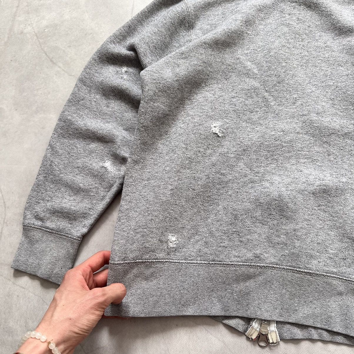 Buzz Rickson's Japan Grktinvestigation Issey Miyake Distressed Zip Hoodie Size US S / EU 44-46 / 1 - 13 Thumbnail