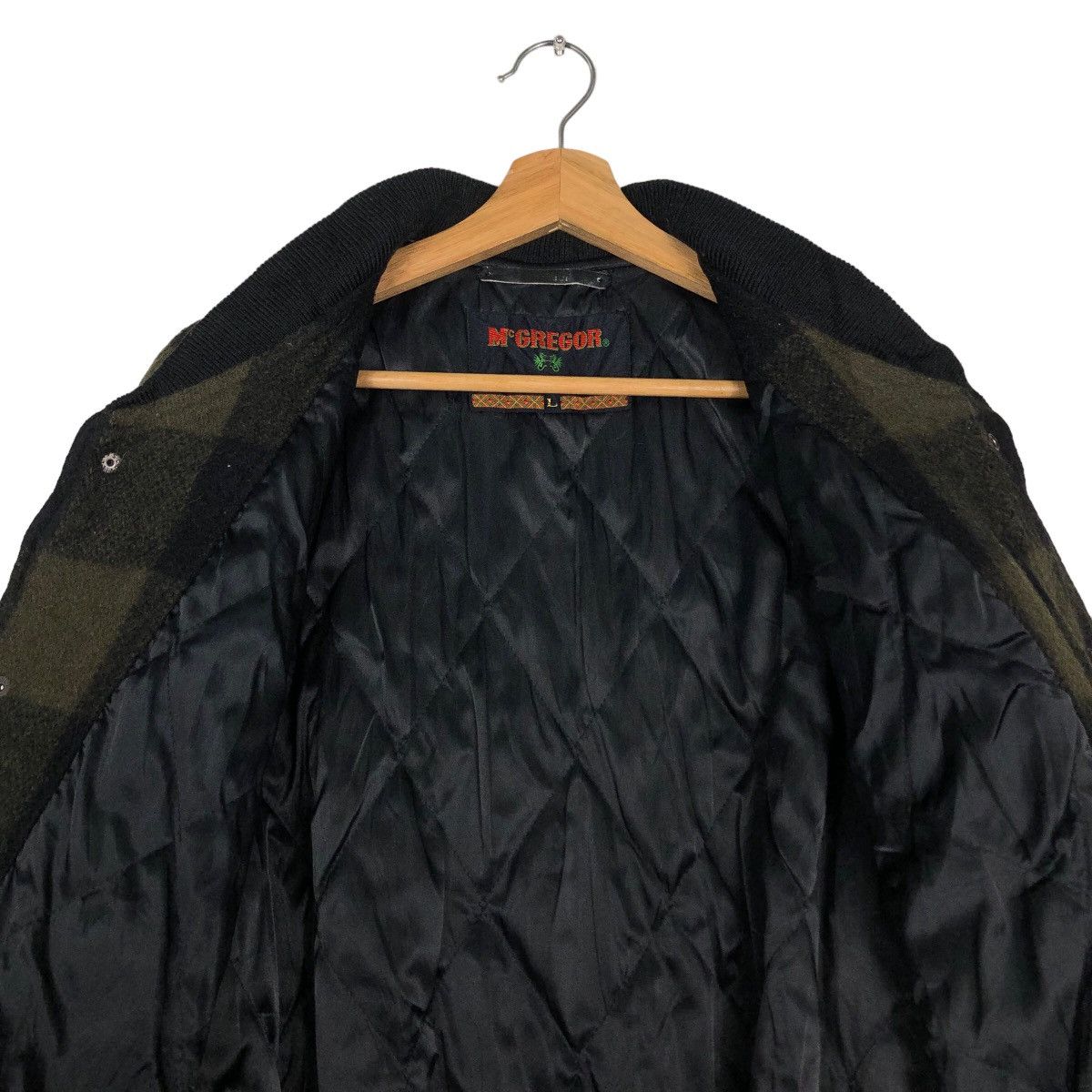 Japanese Brand 🔥Vtg Wool Herringbone Bomber Jacket Mc Gregor USA Size US L / EU 52-54 / 3 - 12 Thumbnail