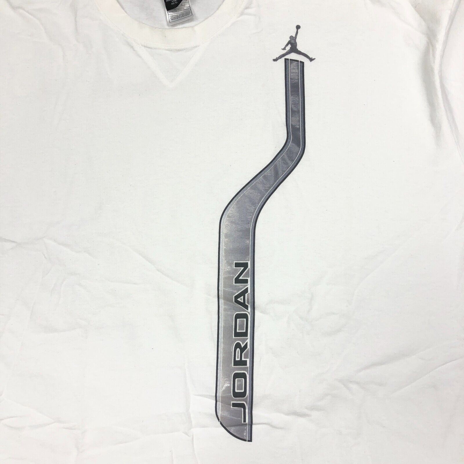 Jordan Brand × Vintage vintage Y2K Jordan Logo 23 Chrome logo White Tee T shirt 3XL Size US XXL / EU 58 / 5 - 2 Thumbnail