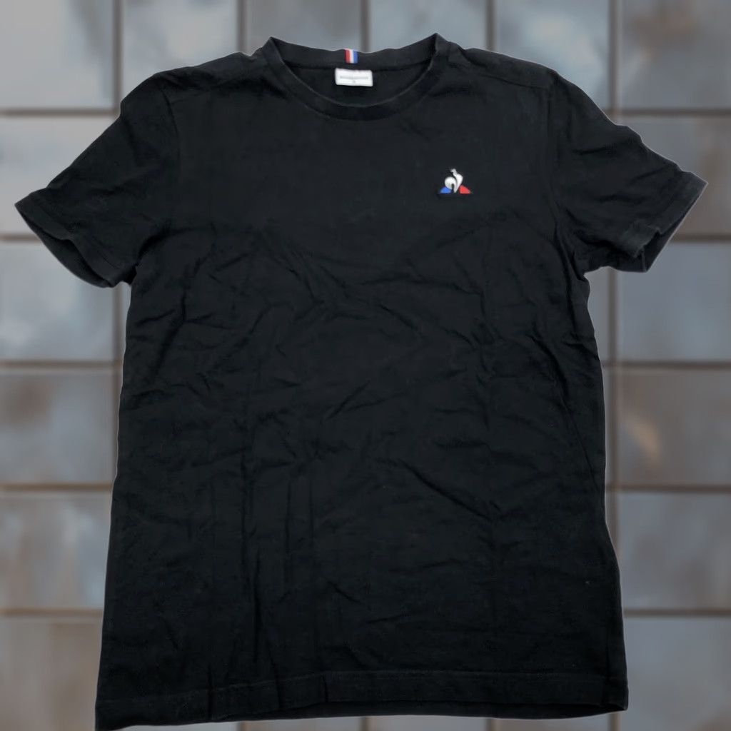 Le Coq Sportif Le Coq Sportif Men's Black Embroidered Logo T-Shirt S Crew Neck Regular Size S Size US S / EU 44-46 / 1 - 1 Thumbnail
