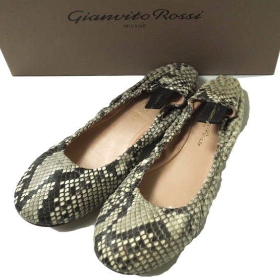 Other Other Gianvito Rossi AUDREY Python Ballet Shoes Leather Shoes G21785 DUTY FREE for USA Size ONE SIZE - 1 Thumbnail