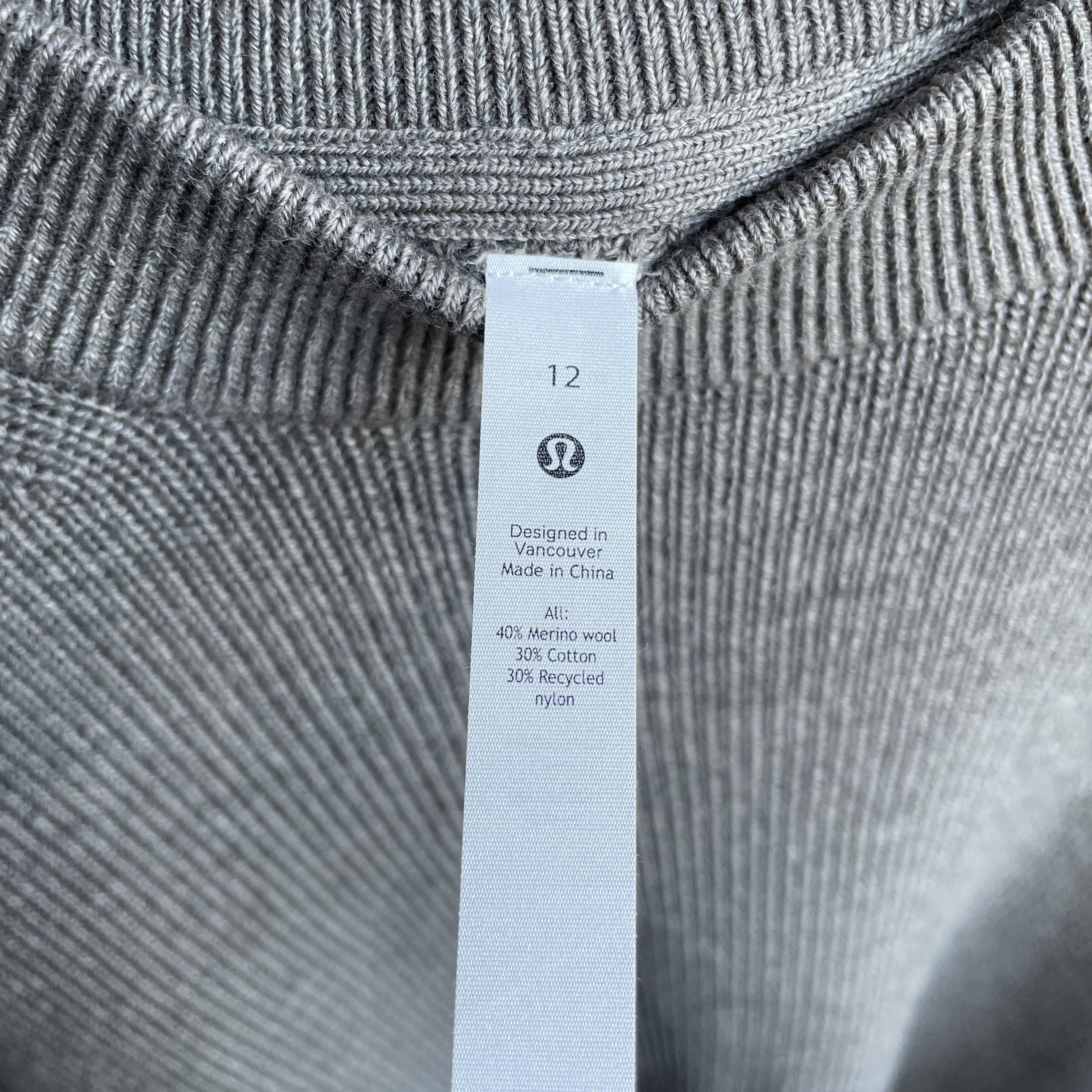 Lululemon Lululemon Womens Merino Wool Blend Ribbed Crewneck Sweater Size XL / US 12-14 / IT 48-50 - 5 Thumbnail