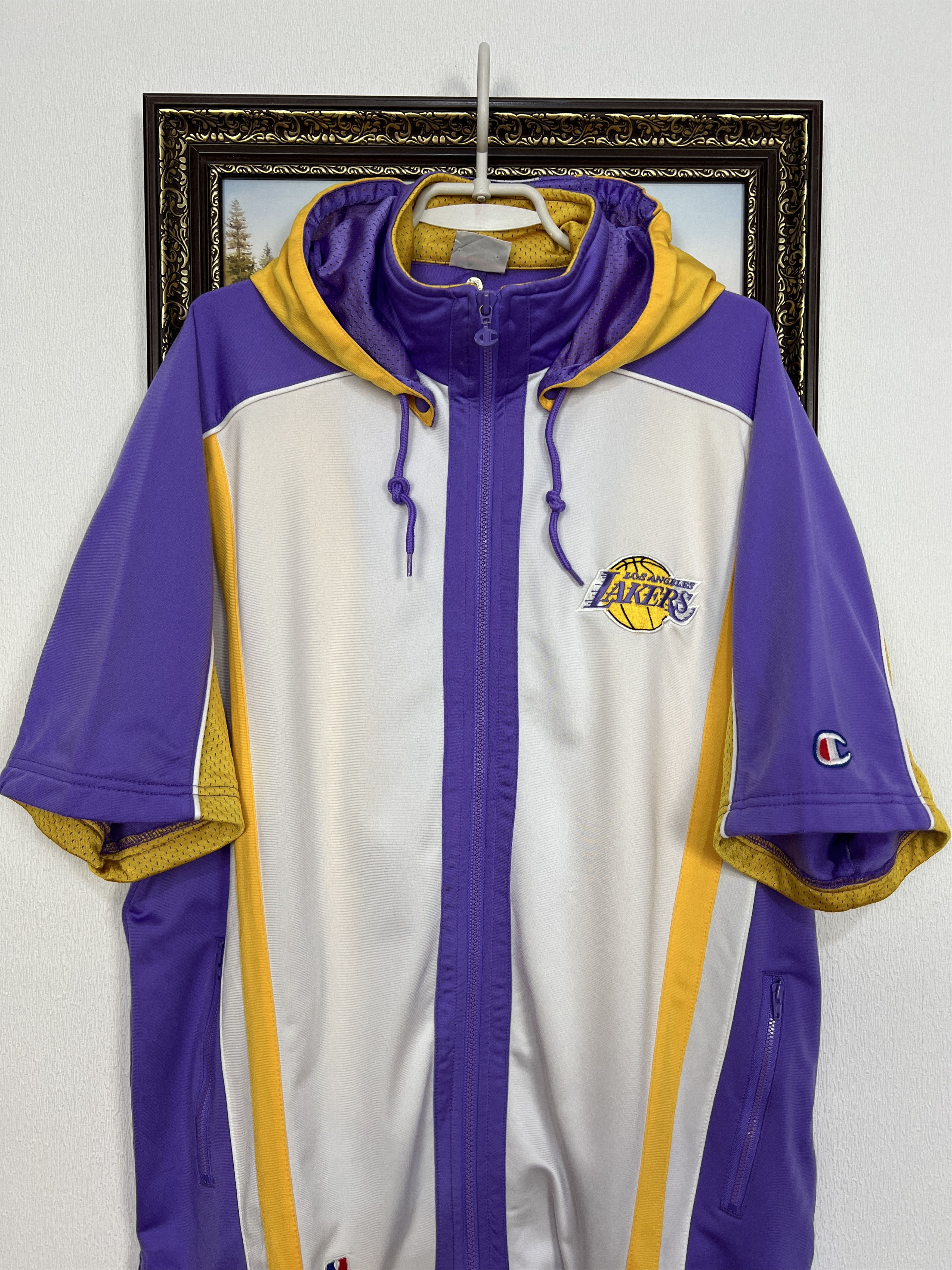 Starter Los Angeles Lakers Warm Up Shooting Jersey Hooded NBA Size US M / EU 48-50 / 2 - 2 Thumbnail