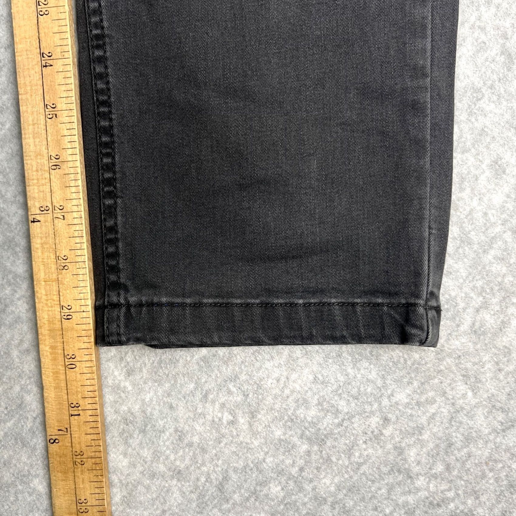 Denime Mugsy Willys Slim Fit Jeans Mens 33x30 Grey Cotton Stretch Denim Pants Size US 33 - 7 Thumbnail