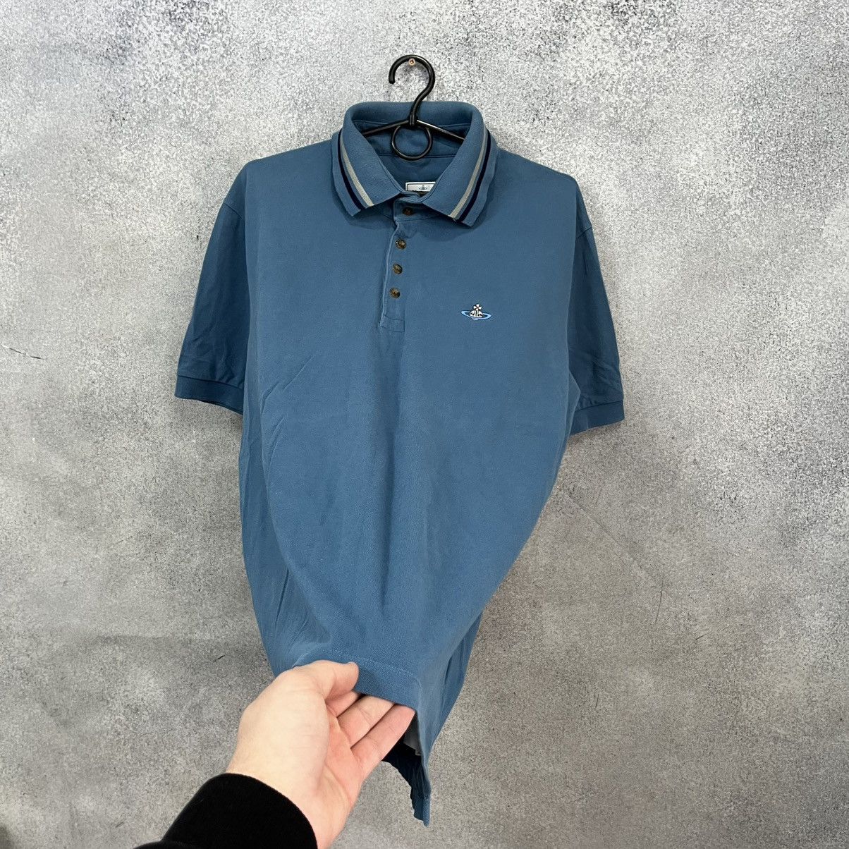 Vivienne Westwood Vivienne Westwood Polo T-Shirt Small Orb Logo Blue Size US XL / EU 56 / 4 - 7 Thumbnail
