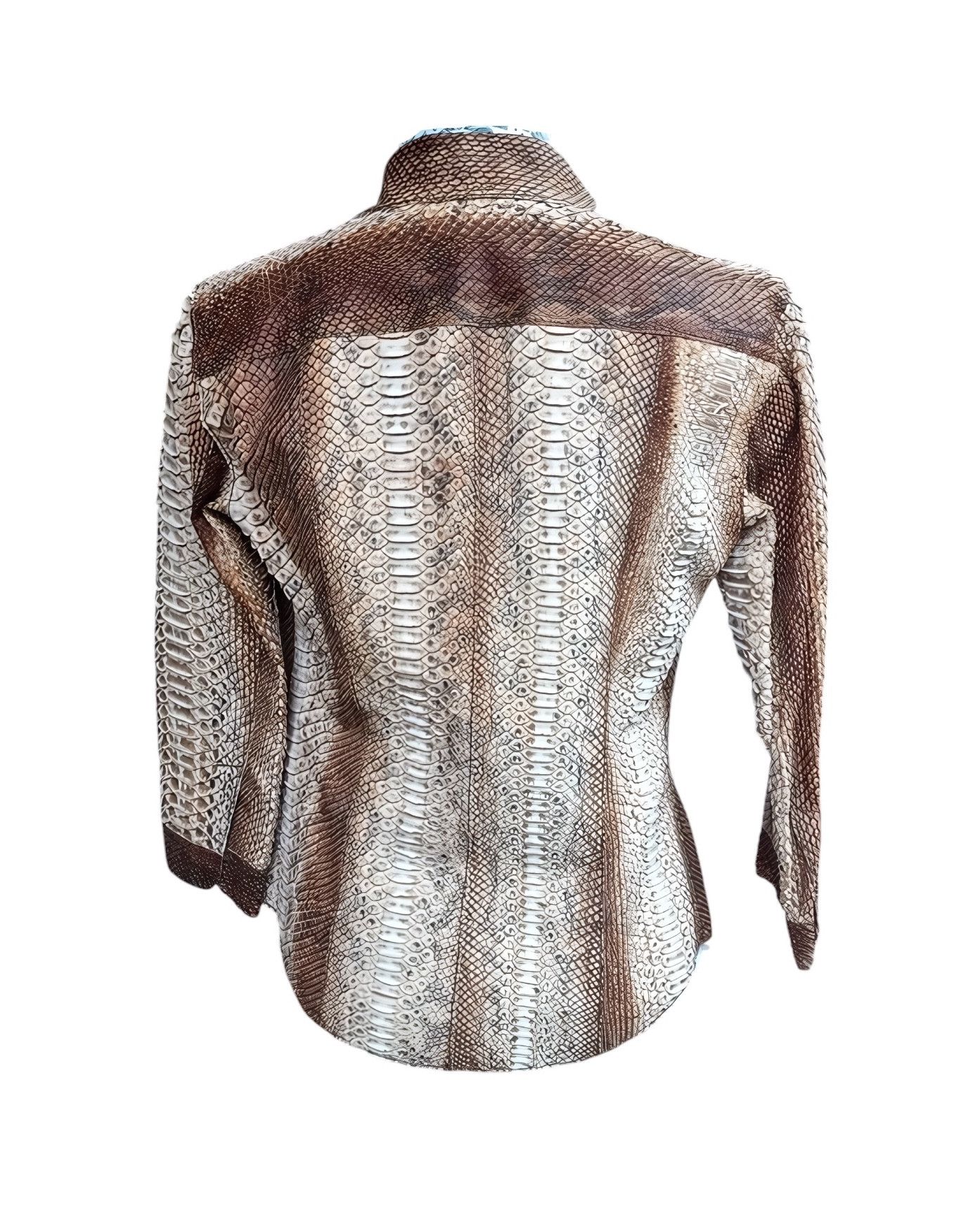 Prada S/S 2004 REAL PYTHON SKIN LEATHER JACKET Size M / US 6-8 / IT 42-44 - 2 Thumbnail