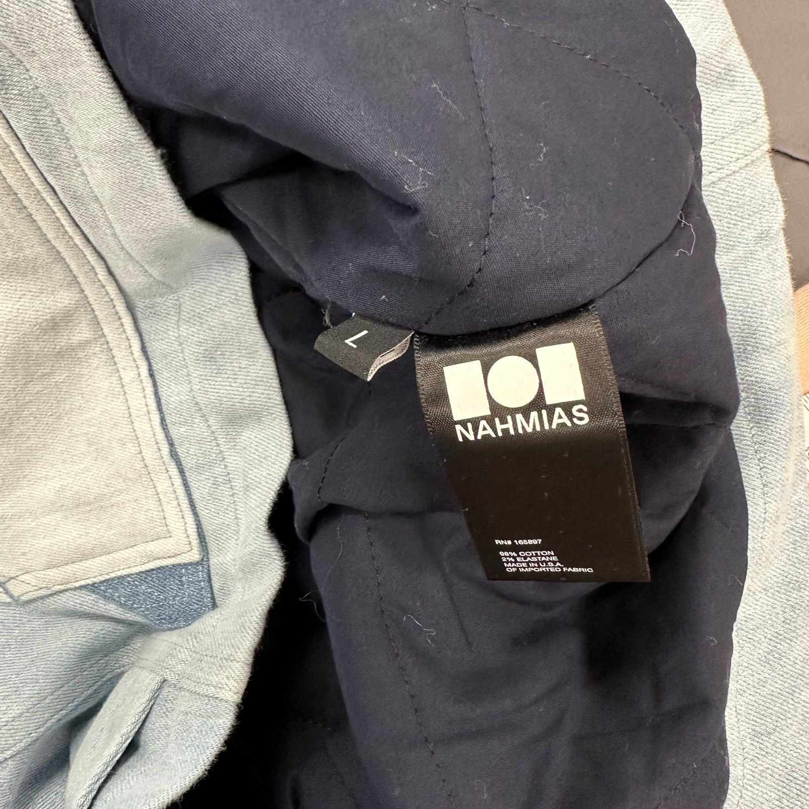 Nahmias NAHMIAS Blue Indigo Carpenter Jacket Coat Size Large L B13 Size US L / EU 52-54 / 3 - 7 Thumbnail