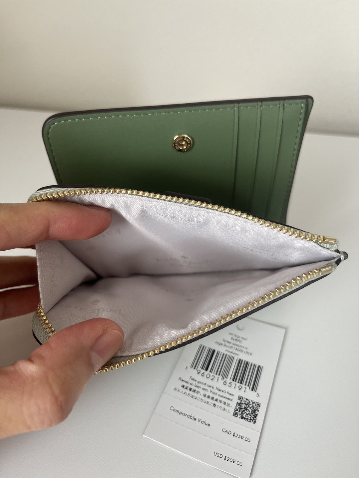 Kate Spade Kate Spade Madison Floral Applique Small L-Zip Wallet Size ONE SIZE - 8 Thumbnail