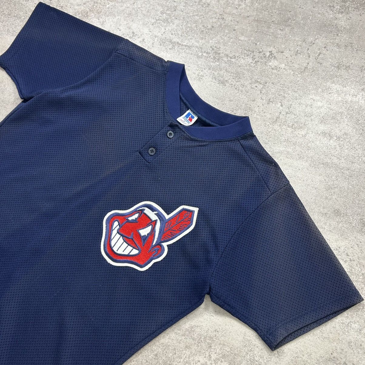 MLB × Russell Athletic × Vintage VTG 90s CLEVELAND INDIANS JOSE MESA RUSSELL PRACTICE JERSEY Size US M / EU 48-50 / 2 - 8 Thumbnail