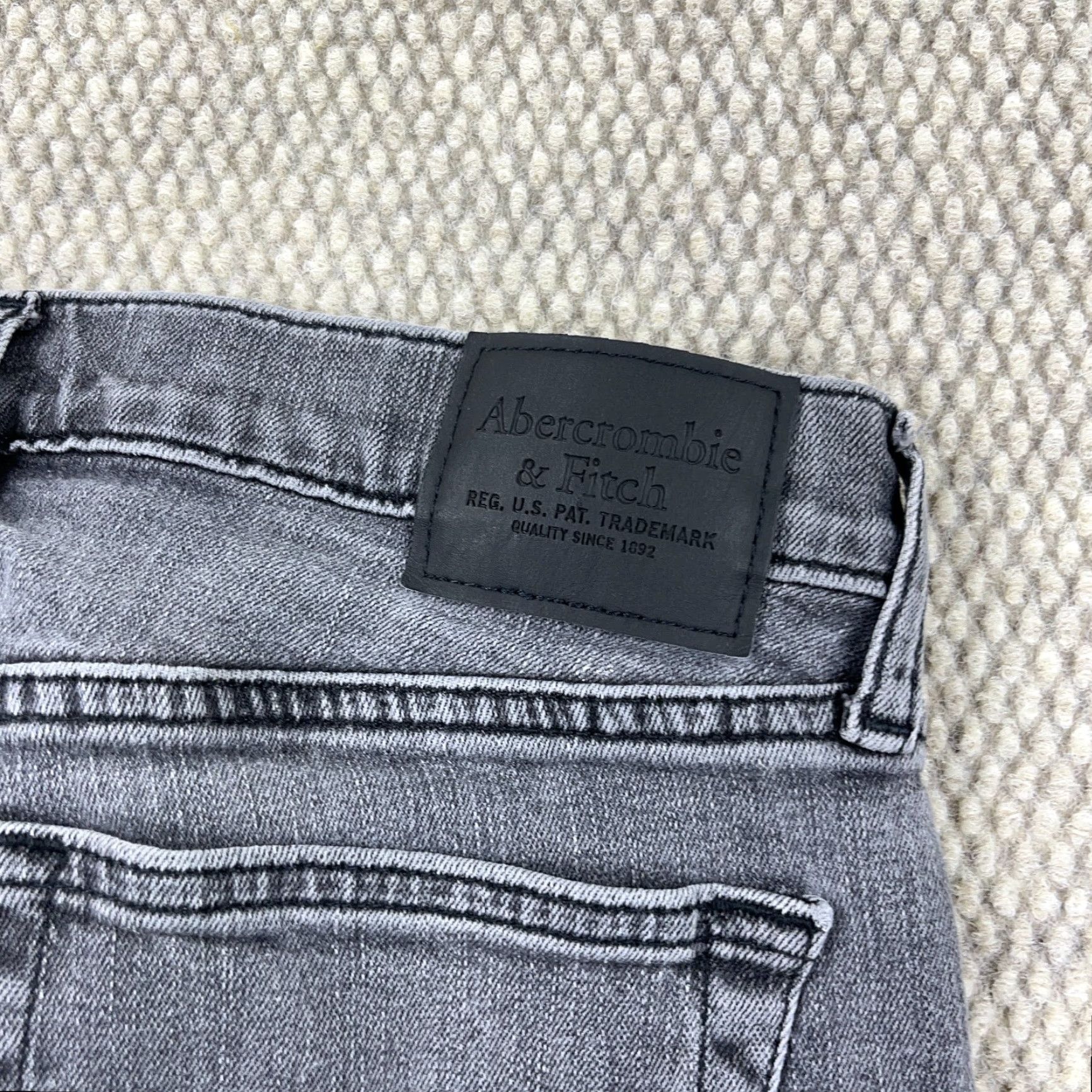 Abercrombie & Fitch Abercrombie & Fitch Black Stretch Denim Jeans Men 29x30 Straight Leg Comfort Classic 90s Size US 29 - 6 Thumbnail