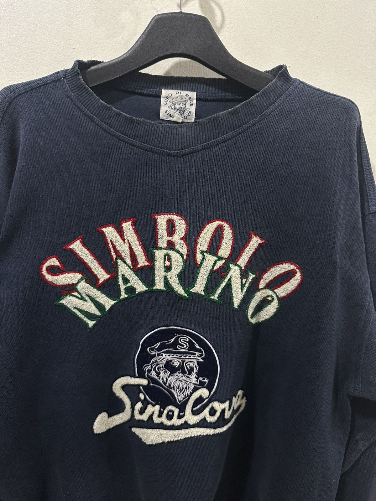 Japanese Brand VTG Distress LUPO DI MARE Sina Cova Faded Sweatshirts Size US M / EU 48-50 / 2 - 3 Thumbnail