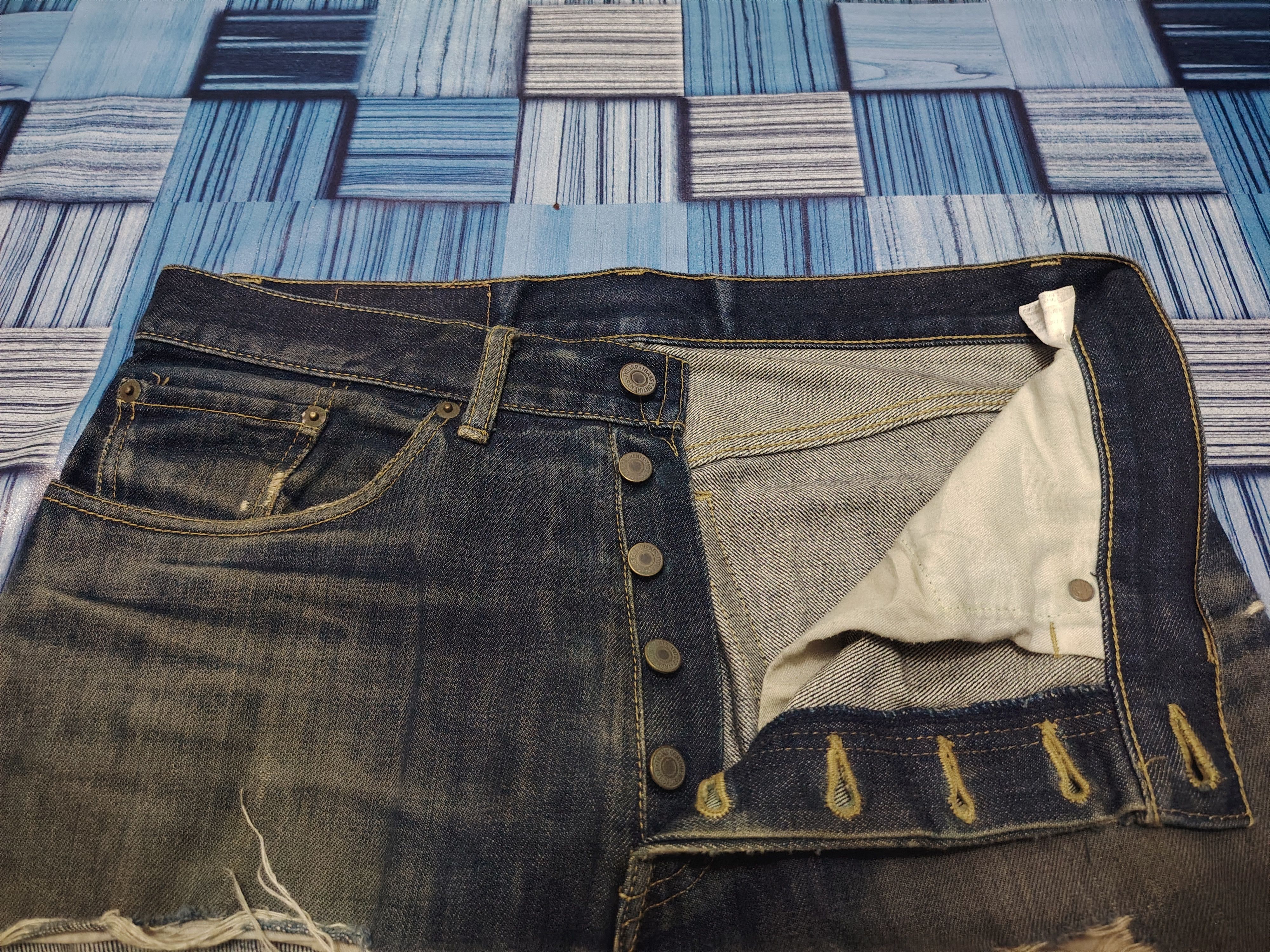 Who Decides War Japanese Trans Continents Distressed Jeans Size US 32 / EU 48 - 7 Thumbnail