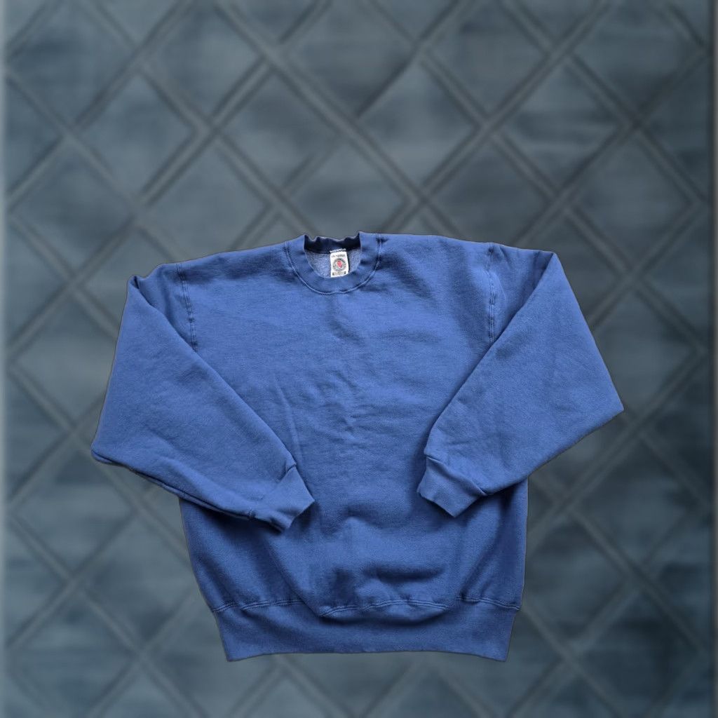 Vintage VINTAGE Munsingwear Sweatshirt Mens Large Blue Crewneck Cotton Made USA 90s Size US L / EU 52-54 / 3 - 1 Thumbnail