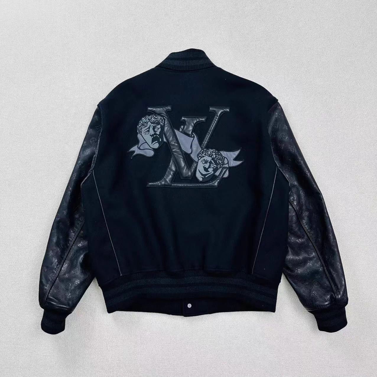 Louis Vuitton LV Monogram leather sleeves baseball jacket 50 like new Size US M / EU 48-50 / 2 - 2 Thumbnail