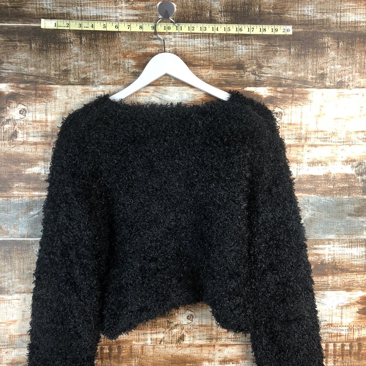 Japanese Brand DL Revlon Newyork Black Mohair Knitwear #C035 Size L / US 10 / IT 46 - 12 Thumbnail