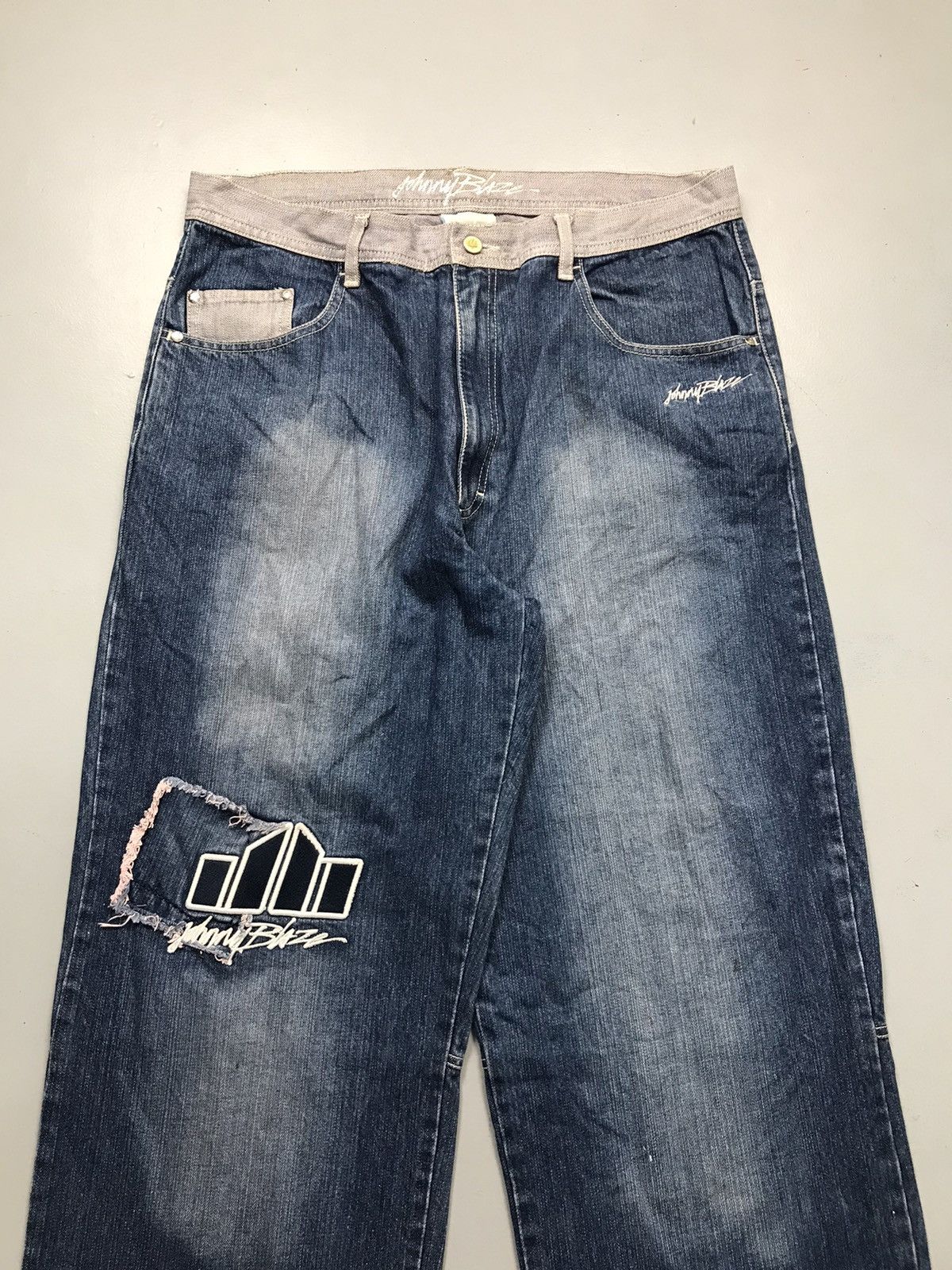 JNCO Vintage johnny blaze embroidered denim Size US 36 / EU 52 - 4 Thumbnail