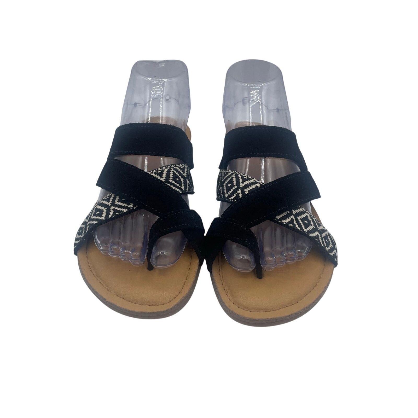Minnetonka Minnetonka Faribee Strappy Sandals Black White Foam Womens 9 Size US 9 / IT 39 - 3 Thumbnail