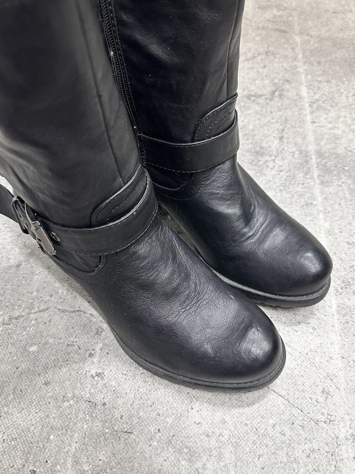 New Rock Vintage Leather Hight Heels Style Gothic Rick Size US 9 / IT 39 - 11 Thumbnail
