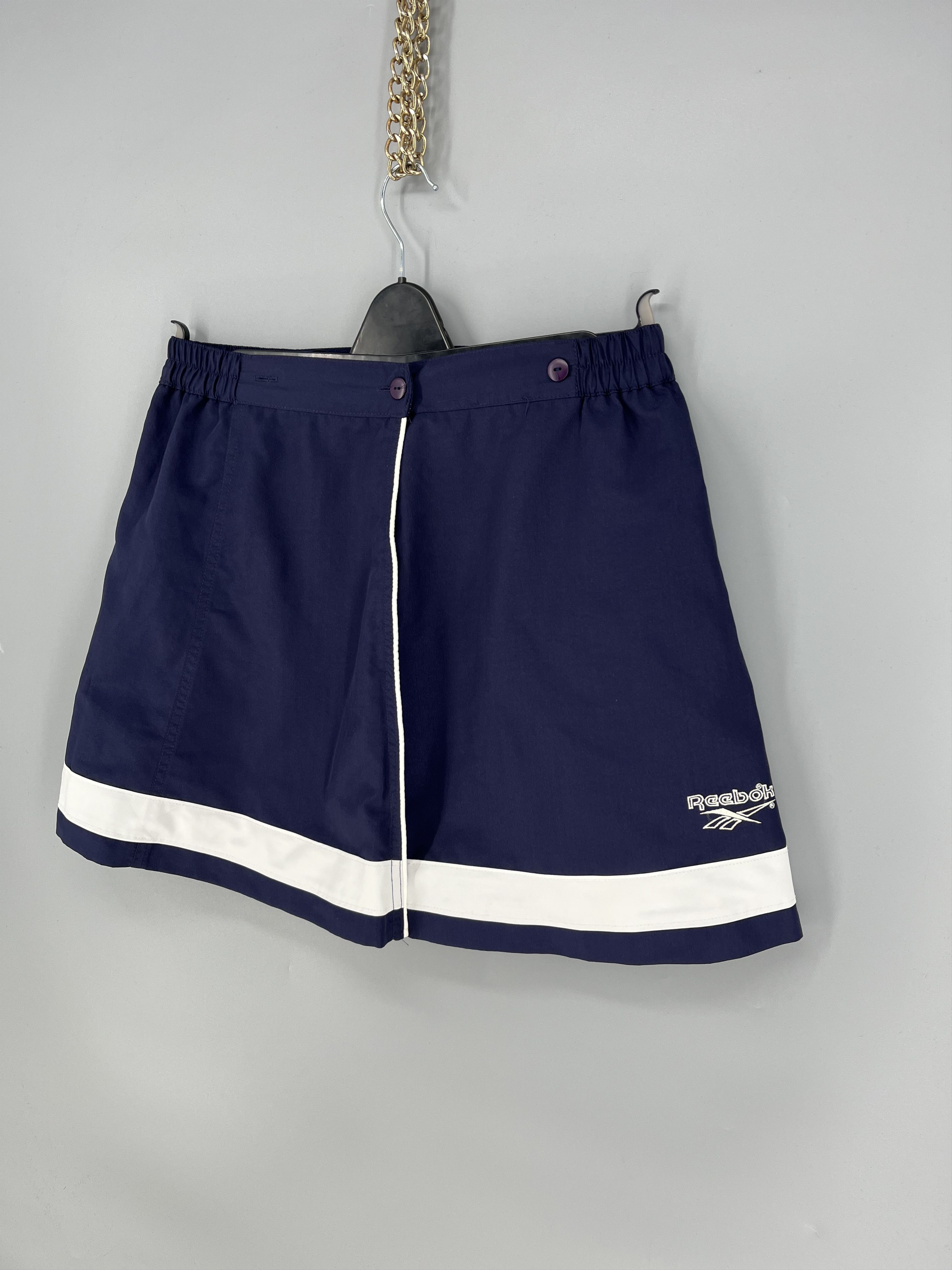 Reebok Vintage Reebok 90s Tennis Skort Navy Wrap Mini Skirt Size 27" / US 4 / IT 40 - 3 Thumbnail