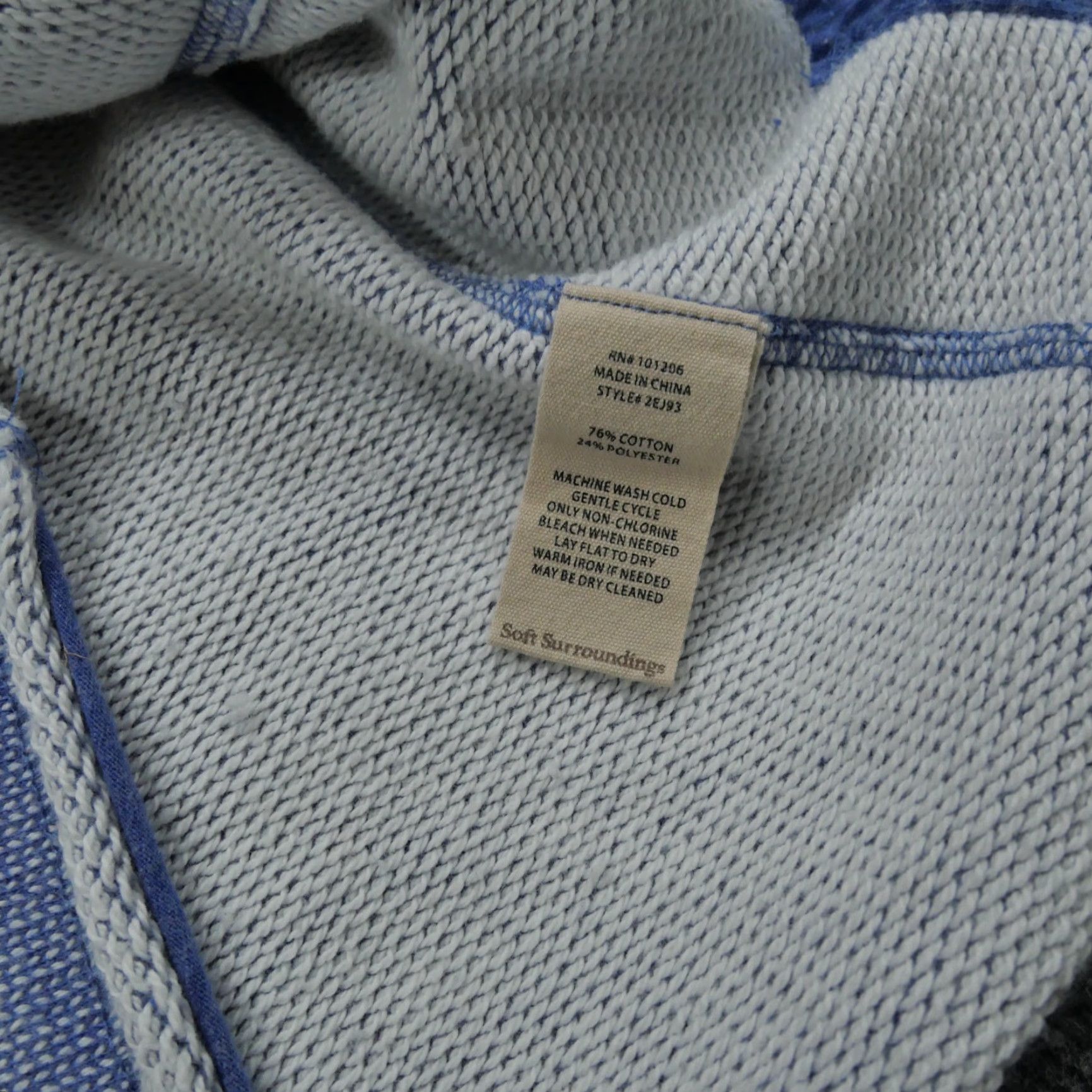 Soft Surroundings Soft Surroundings Hoodie Womens Small Blue Logo Pullover Casual Long Sleeve Hooded Small Blue Size S / US 4 / IT 40 - 7 Thumbnail