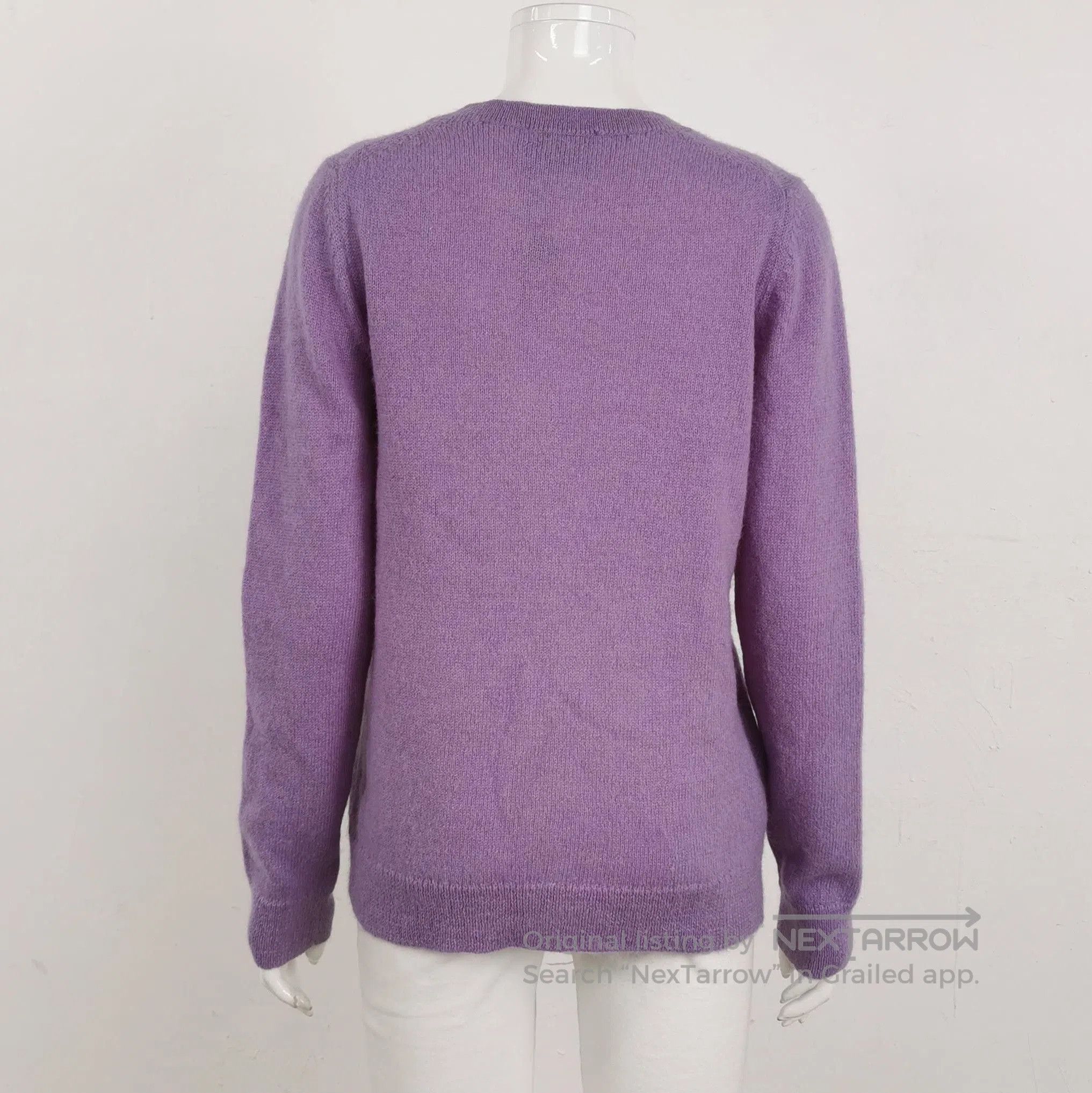 Prada Prada Purple Alpaca Wool Crew Neck Sweater . Size L / US 10 / IT 46 - 2 Thumbnail