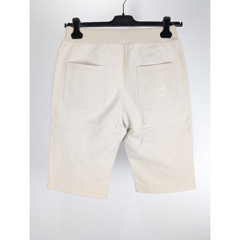 Balmain o1rshd1 B Logo Jogger Short in Beige Size US 32 / EU 48 - 1 Thumbnail