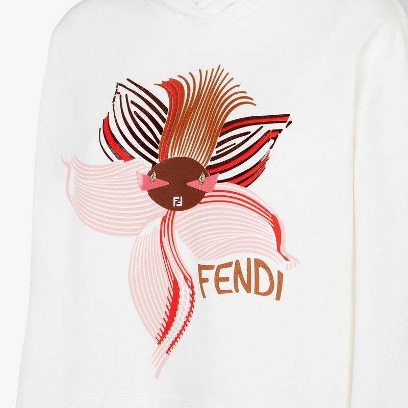 Fendi o1s1wg111225 Sweatshirt in White Size M / US 6-8 / IT 42-44 - 3 Thumbnail