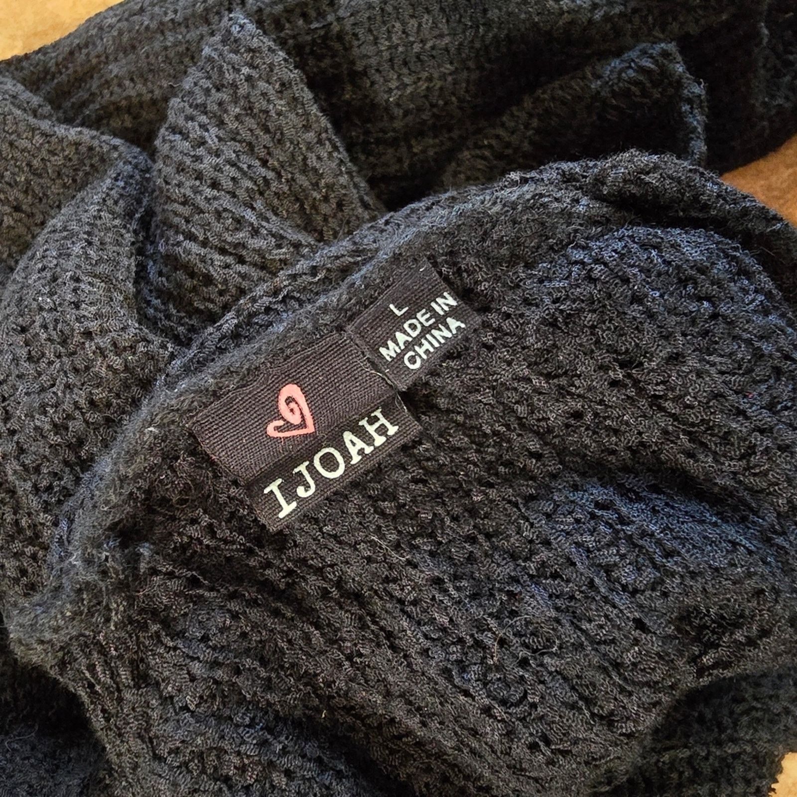 Other Black Knit | I JOAH | Back Tied Sweater Size L / US 10 / IT 46 - 3 Thumbnail