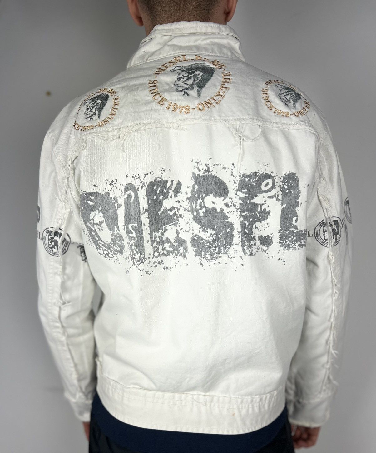 Diesel Vintage Diesel Denim Jacket Big Logo Y2K Japan Size US S / EU 44-46 / 1 - 1 Thumbnail