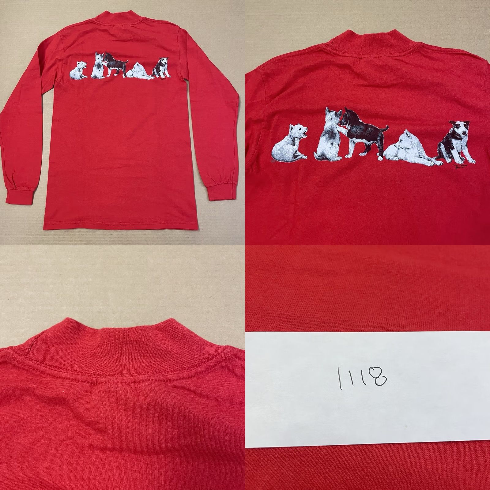 Gildan VINTAGE Alaska Huskies Shirt Adult Small Red Longsleeve Dogs Mock Neck Y2K Alaskan Mens Size US S / EU 44-46 / 1 - 8 Thumbnail