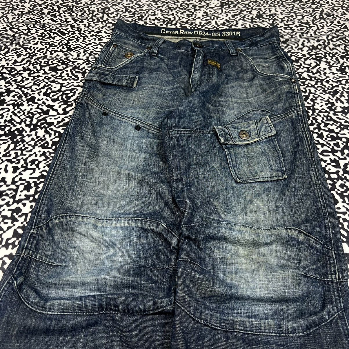 G-Star Vintage Y2K G Star Raw Japanese Style Denim Distressed Jeans Size US 30 / EU 46 - 4 Thumbnail