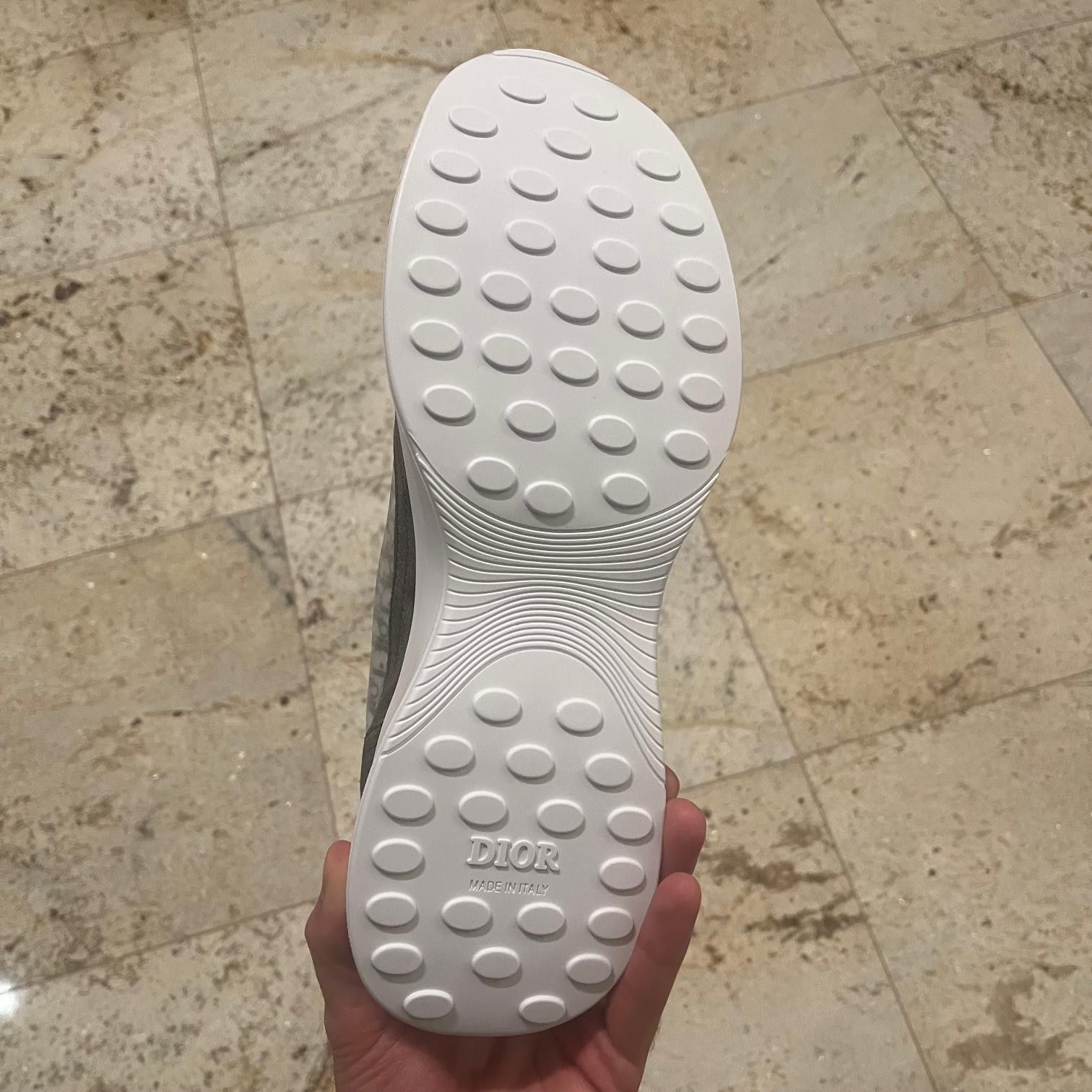Dior o1rshd1 B25 Runner Suede Oblique Mesh Sneakers White/Green Size US 11 / EU 44 - 8 Thumbnail