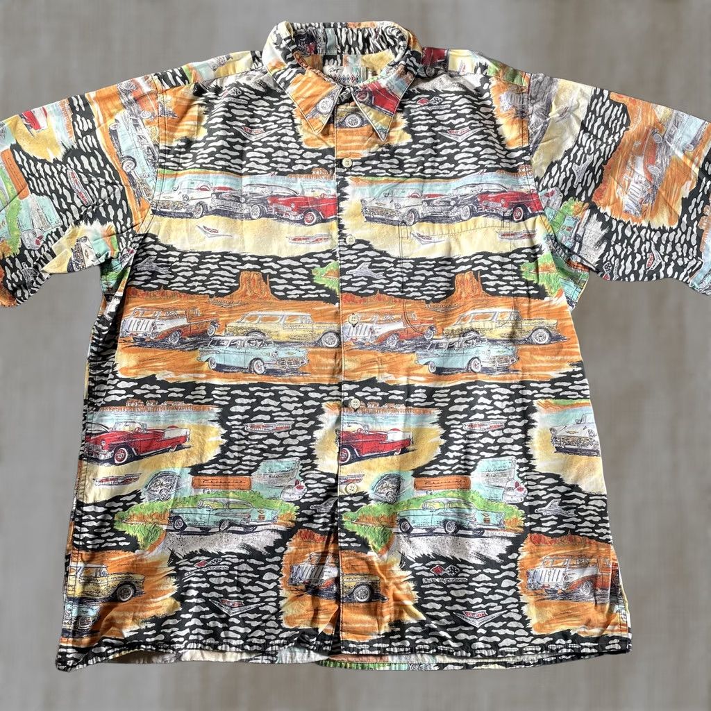 Reyn Spooner Reyn Spooner Shirt Mens Large Multicolor Classic Car Hawaiian Aloha Cotton Size US L / EU 52-54 / 3 - 1 Thumbnail