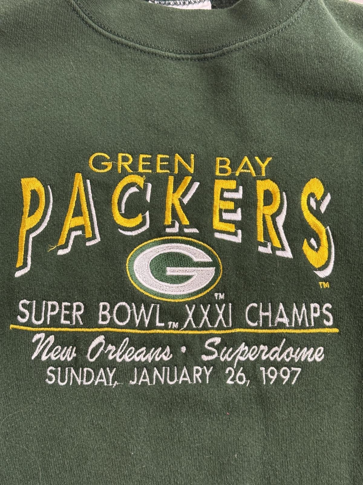 Logo Athletic Vintage Green Bay Packers Crewneck Super Bowl XXXI Champs XL Size US XL / EU 56 / 4 - 4 Thumbnail