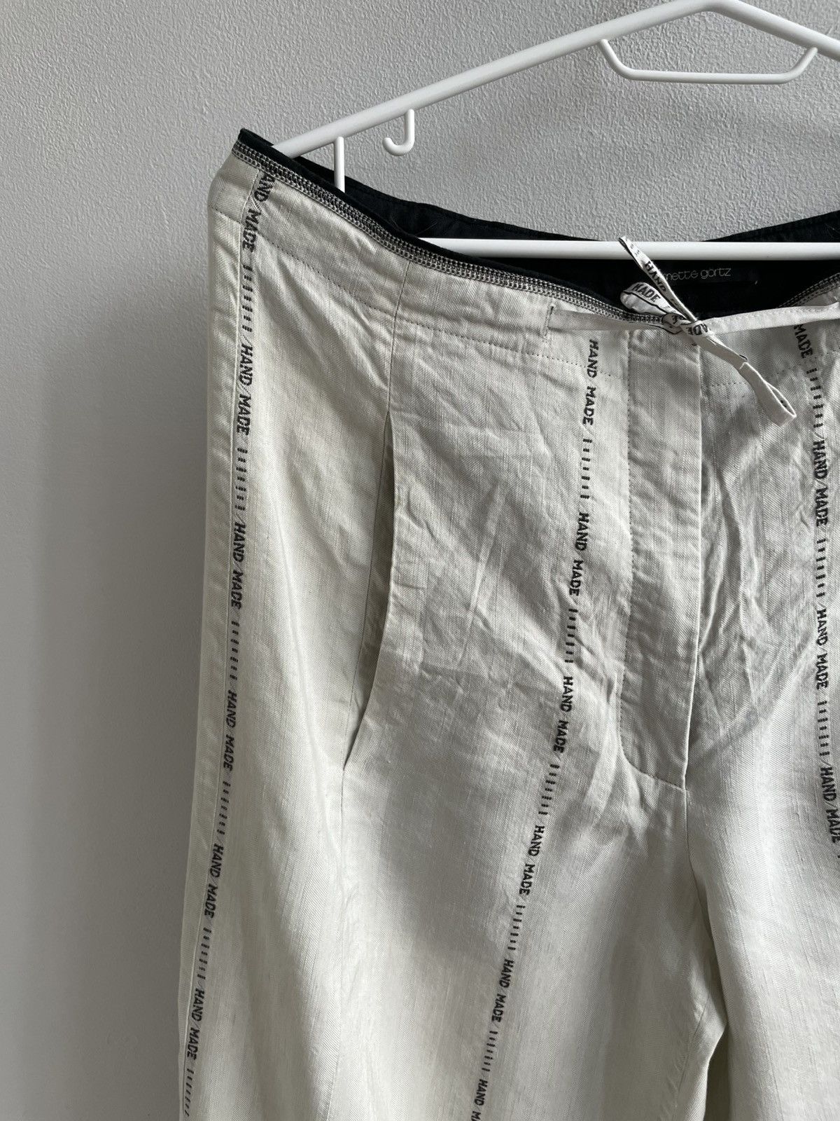 Annette Gortz × Designer × Vintage Anette Gortz Germany Linen Viscose Classic Pants Free Fit Size 36" / US 14 / IT 50 - 3 Thumbnail