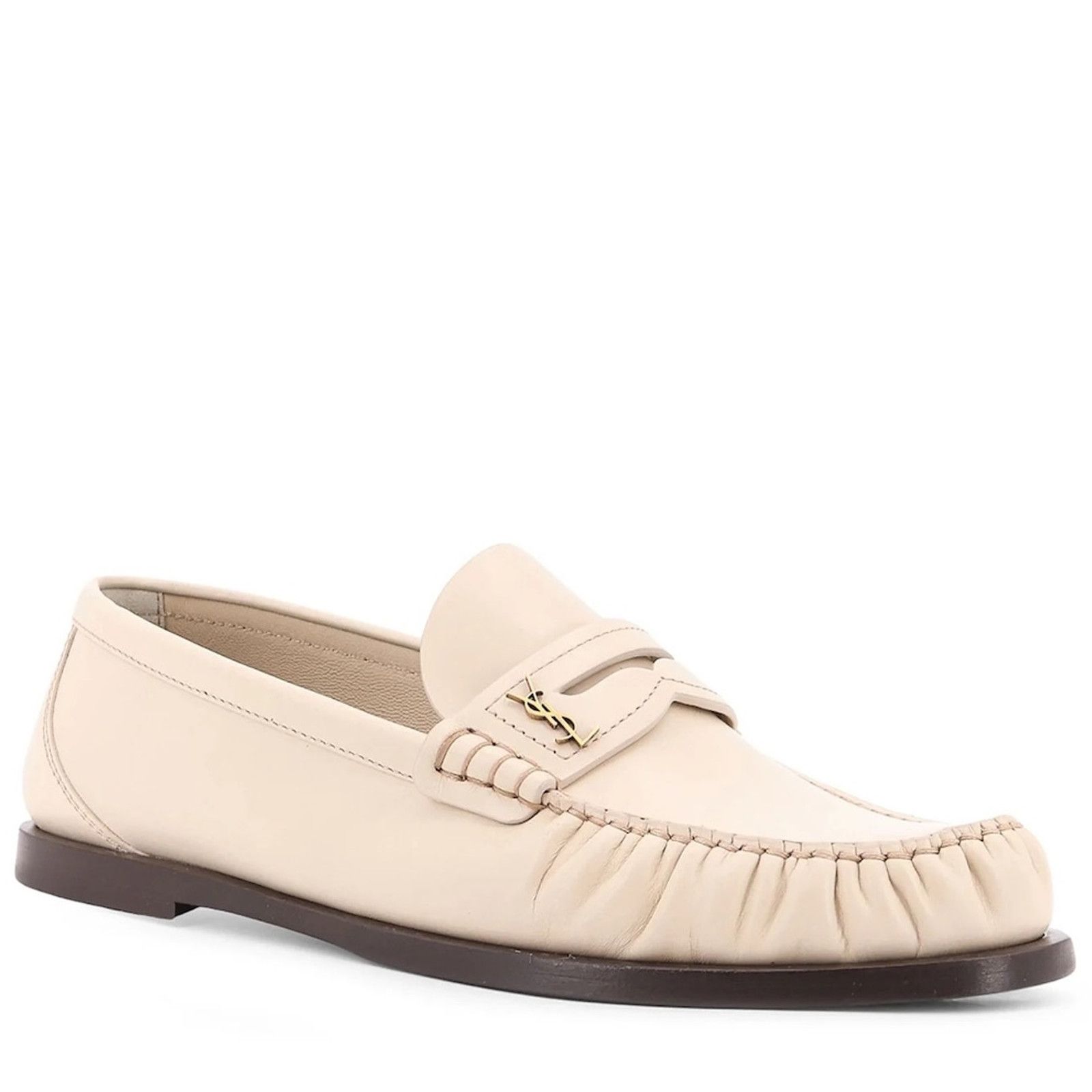 Saint Laurent Paris Saint Laurent YSL Logo Plaque Leather Penny Loafers 37.5 Size US 7.5 / IT 37.5 - 1 Thumbnail