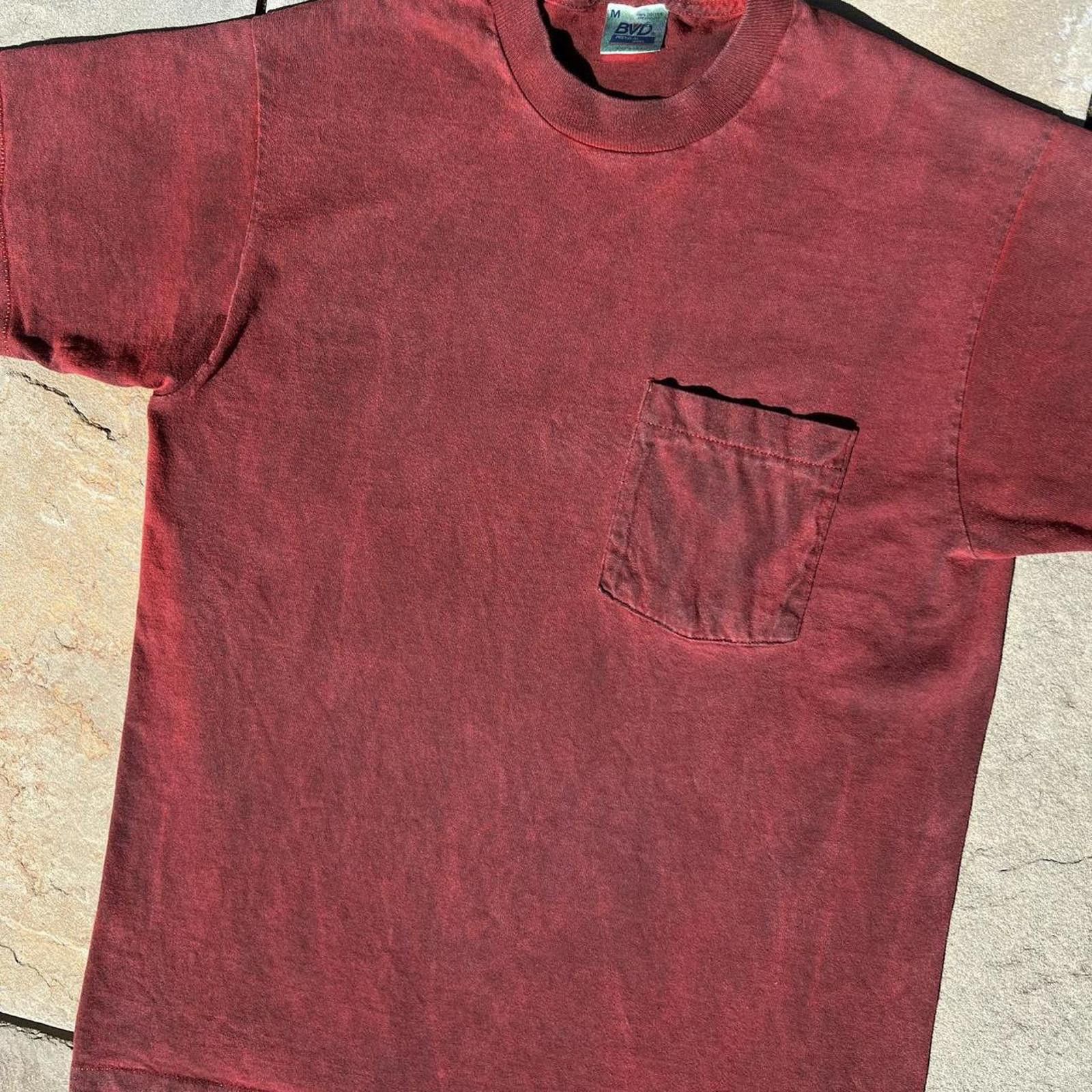 Vintage Overdyed Vintage Black Red Single Stitch Pocket T-shirt Size US M / EU 48-50 / 2 - 2 Thumbnail