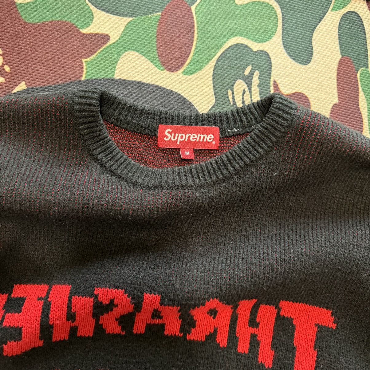 Supreme × Thrasher Supreme x Thrasher Reverse Logo Sweater FW21 Great Condition Size US M / EU 48-50 / 2 - 4 Thumbnail