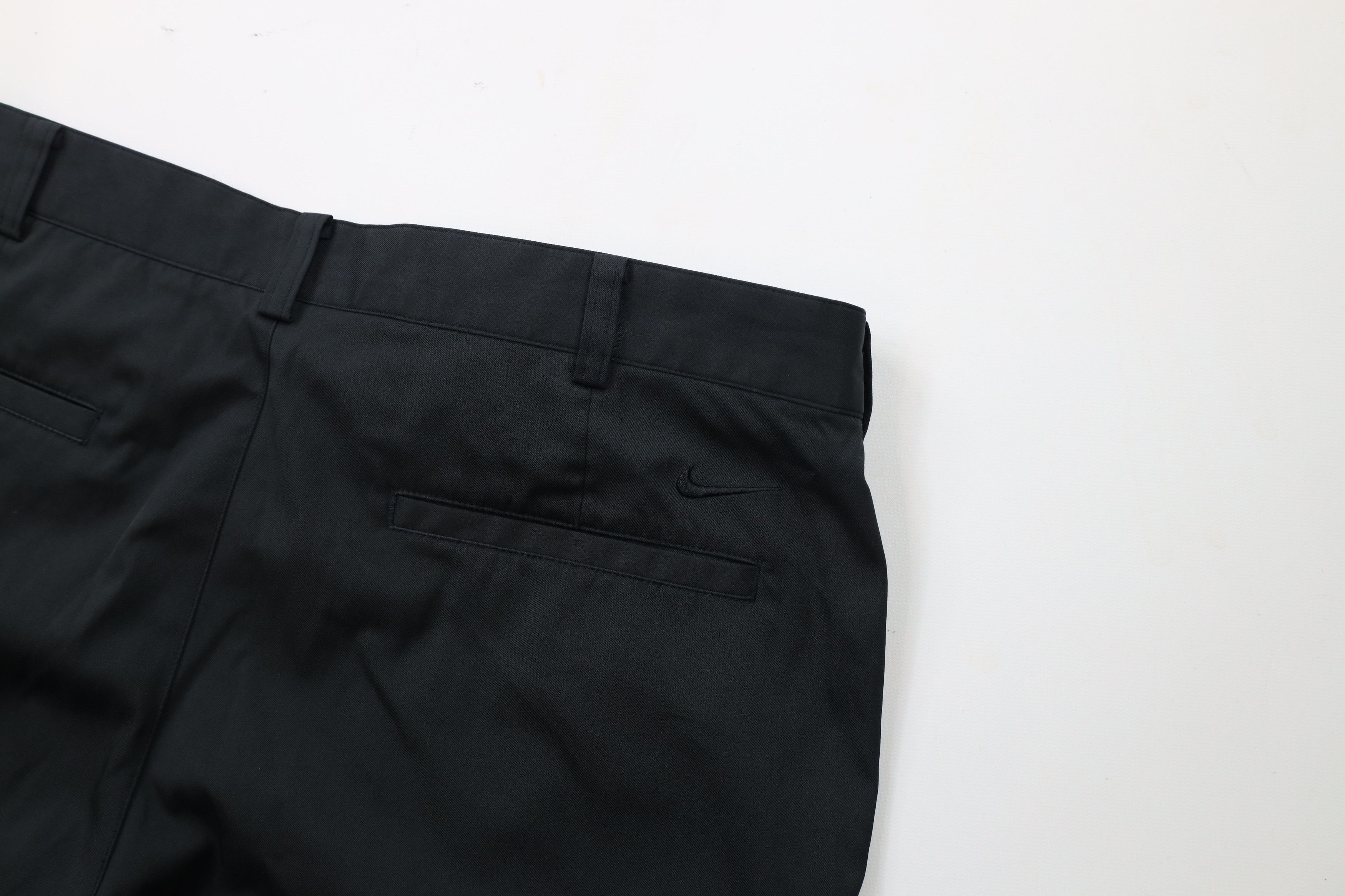 Nike × Vintage Nike Golf Mini Swoosh Flat Front Tech Chino Pants Black Size US 34 / EU 50 - 12 Thumbnail